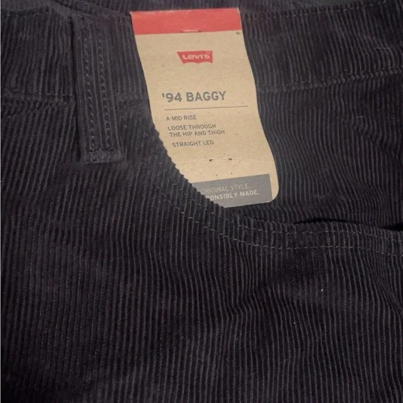 Levi's Men's Corduroy Pants - Charcoal - Picture 2 of 5